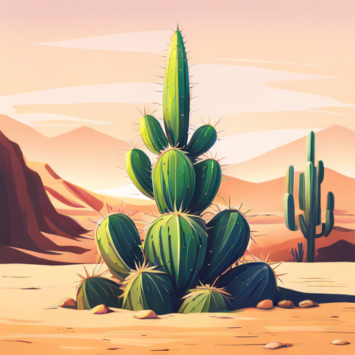 Spike, a tall and pointy cactus in a desert