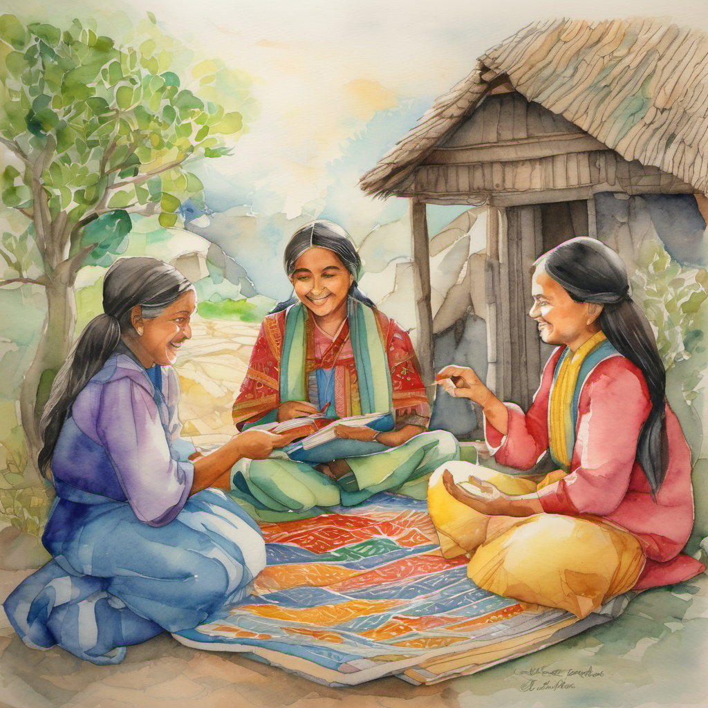 And so, Khokon grew up to be a wise and compassionate person, always sharing stories with others and reminding them that stories are like quilts that keep us warm in more ways than one. And the villagers lived happily ever after, continuing to weave tales that brought warmth and joy to their hearts and the hearts of others.