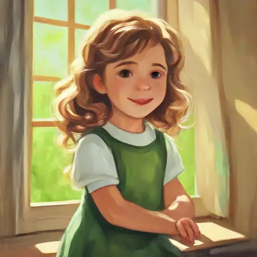 Marta wakes, sunshine through the window, feels excited.