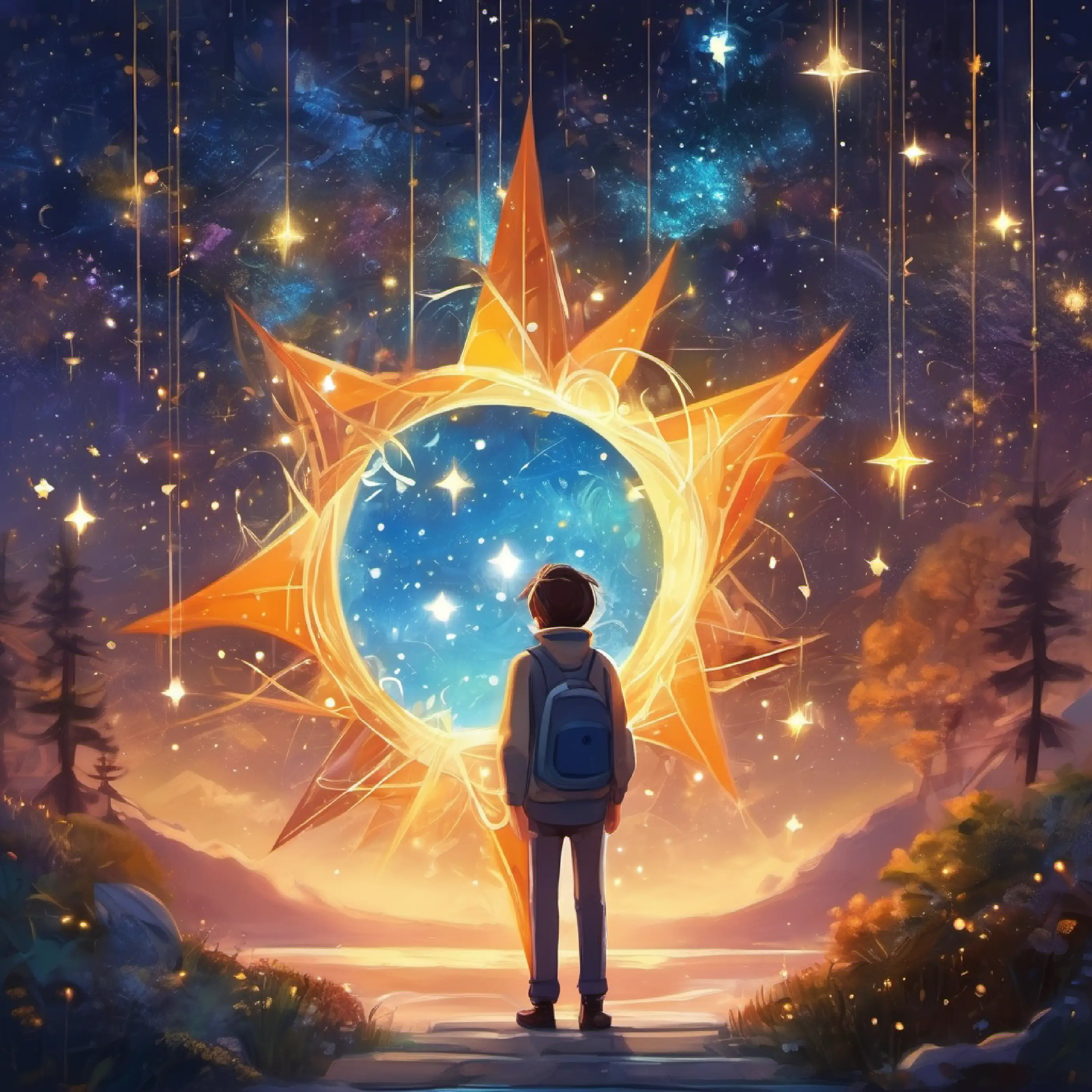 Conclusion as A star given human form, eyes sparkling like a night sky ponders the endless possibilities of connections.
