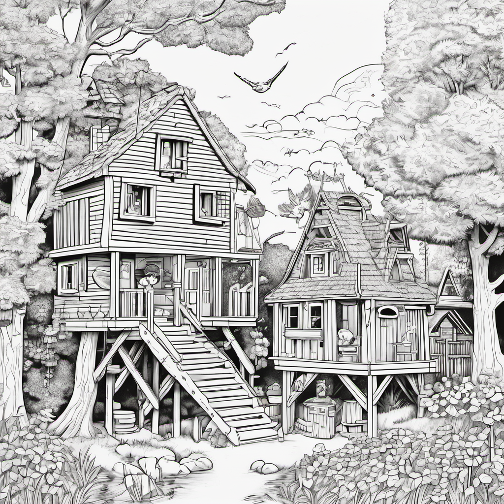 One summer, Timmy and Benny decided to build a treehouse in Benny's backyard. They worked hard, hammering nails and sawing wood. It took them weeks, but the treehouse turned out to be the most magnificent structure in the whole neighborhood. Timmy and Benny spent countless hours in their treehouse, reading books, sharing secrets, and dreaming about their future adventures.