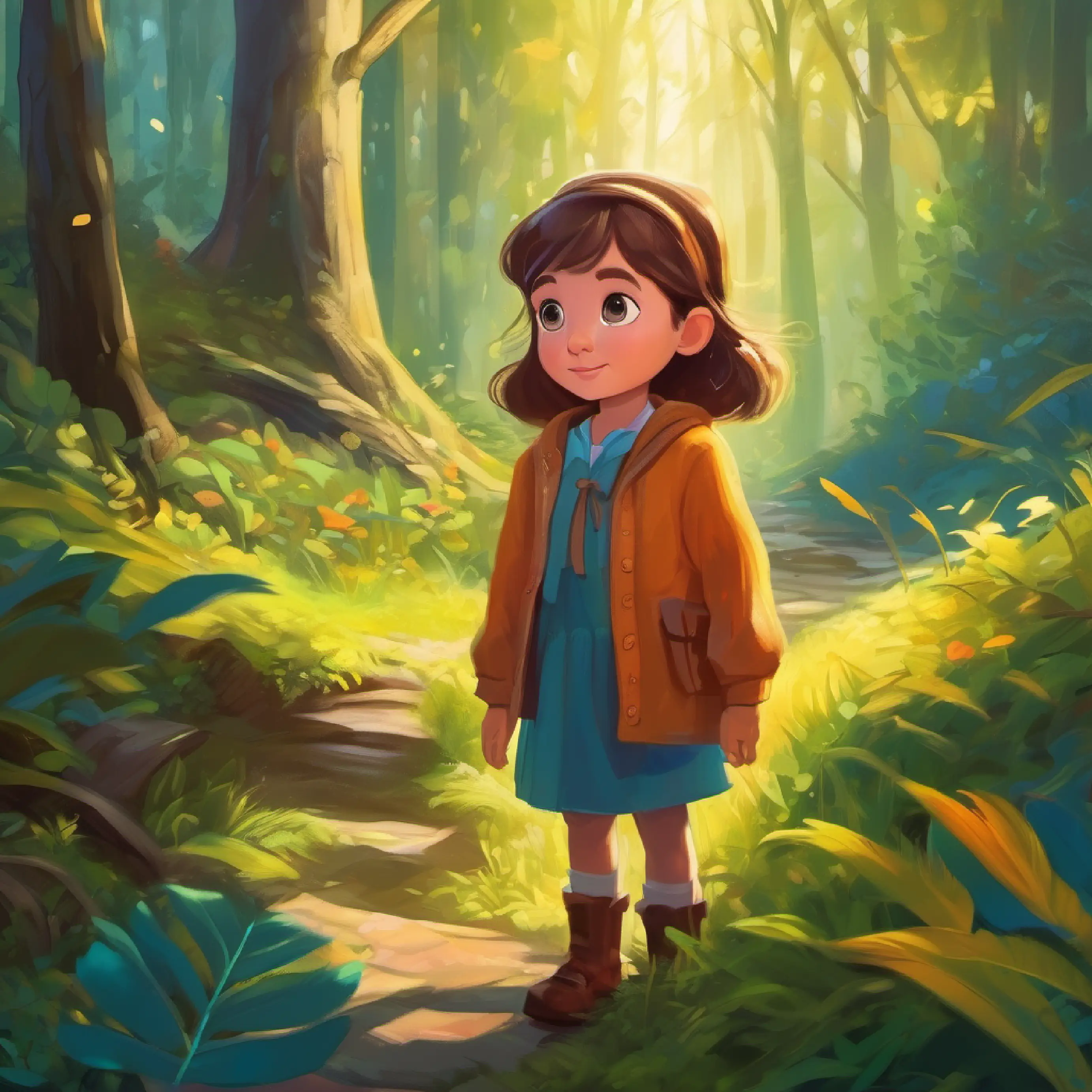 Curious girl, bright eyes, lives near magical woods faces a challenge...