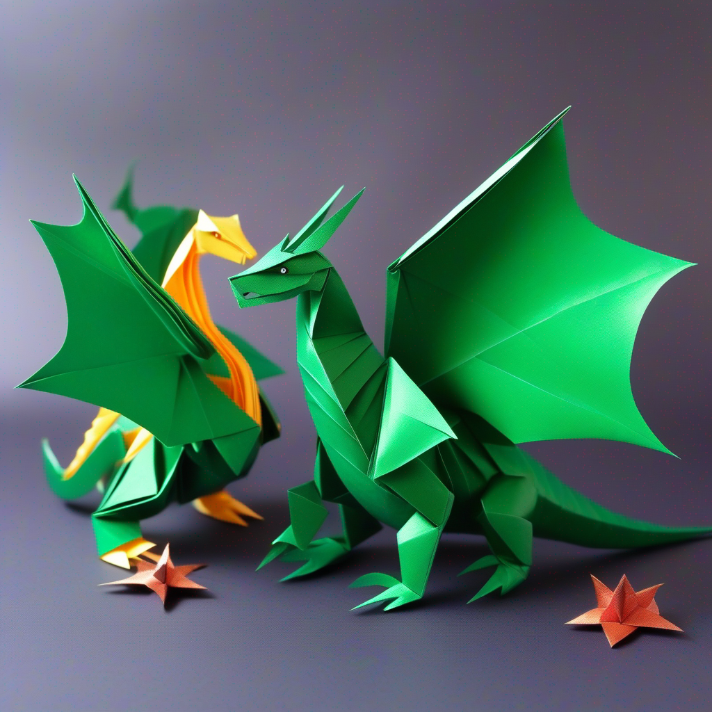 A brave little dragon with shiny green scales battles the evil sorcerer and saves the princess.