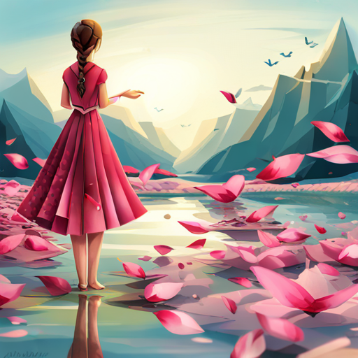 Rose, with her brown braided hair and pink dress, was always curious and loved to explore the world around her.