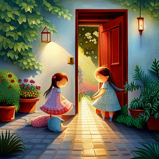 One sunny day, the dolls discovered a hidden door in their house. It led to a secret garden filled with colorful flowers and talking animals.