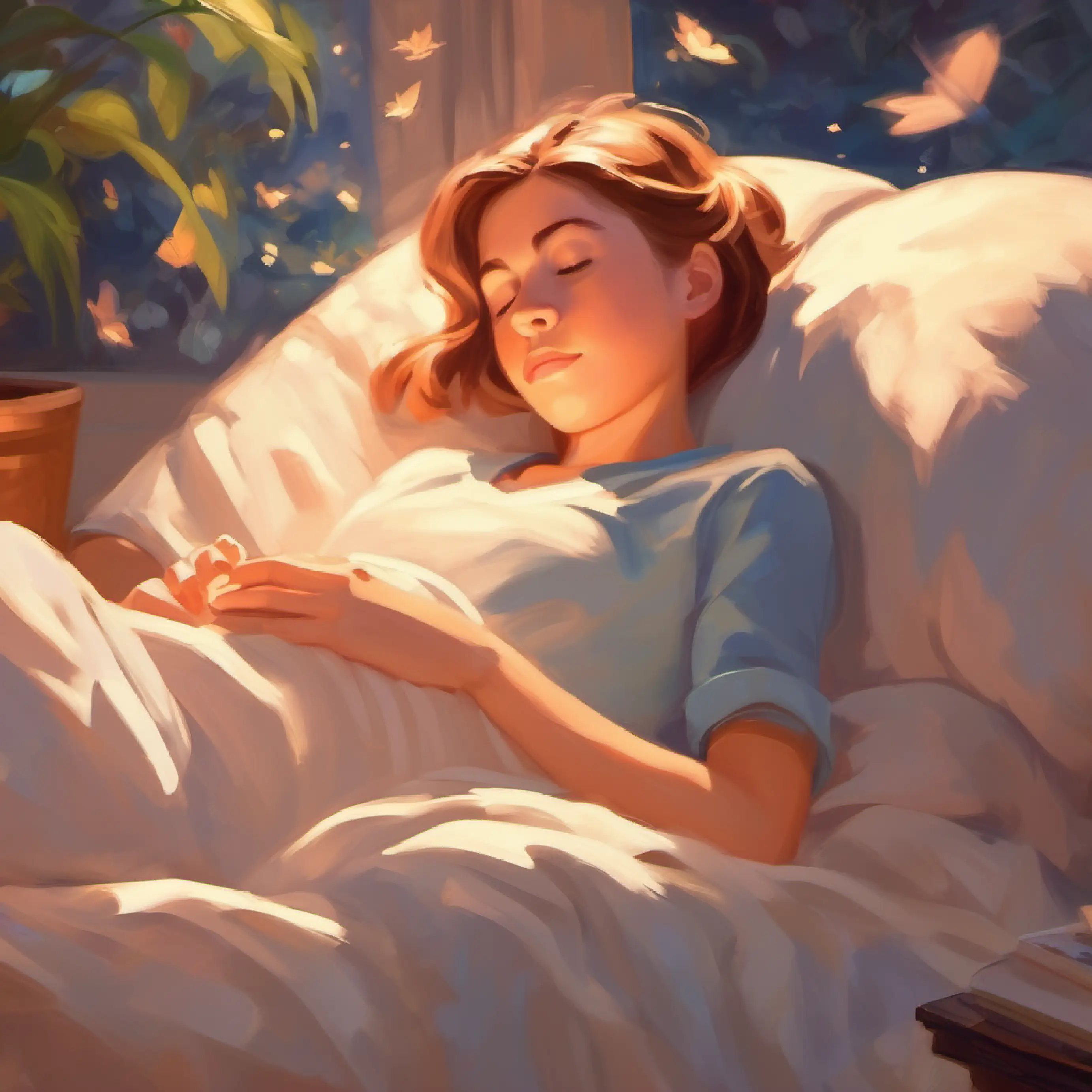 Sophie falls asleep excitedly, anticipating change.