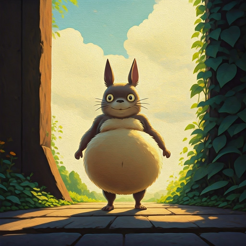 A with arms and legs, puffing out his chest
