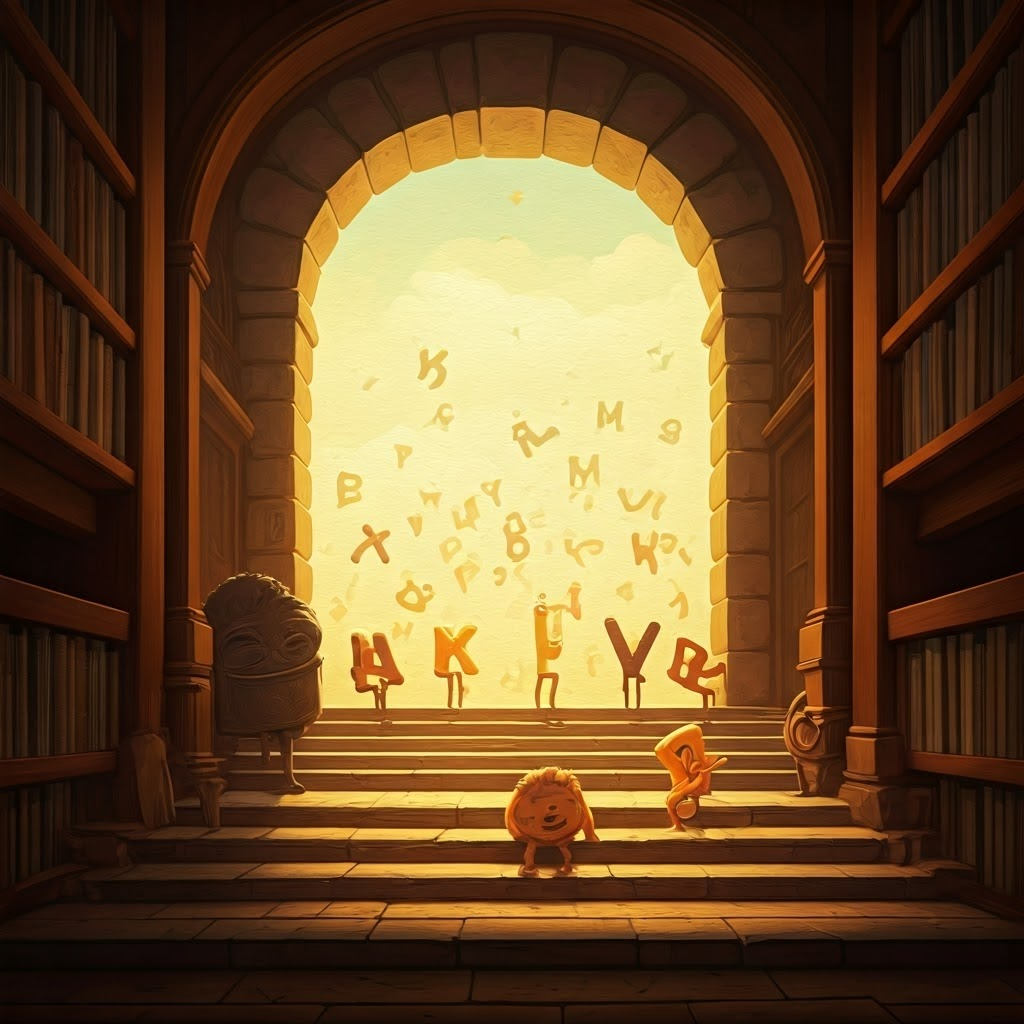 all the letters of the alphabet together laughing
