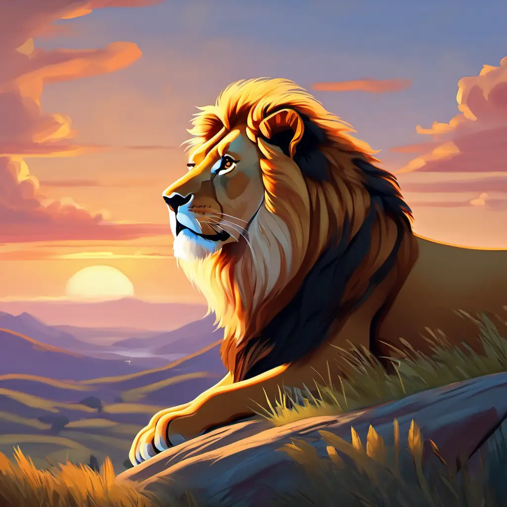 Lonely lion, longing for friends