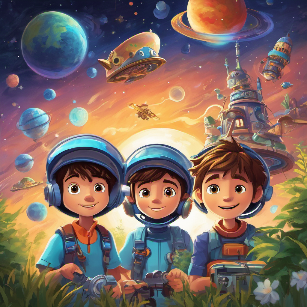 Max and Leo were in awe as they joined the inhabitants of Planet 3 in their various creative pursuits. They learned how to paint, played musical instruments, and even built their own gadgets. Harmony taught them that when friends come together and collaborate, they can achieve incredible things. As the time came to return home, Max and Leo felt their hearts overflowing with the knowledge, memories, and friendships they had gained on their amazing space adventure. They bid farewell to their newfound friends from Planet 3 and boarded their spaceship, ready for the journey back to Earth.