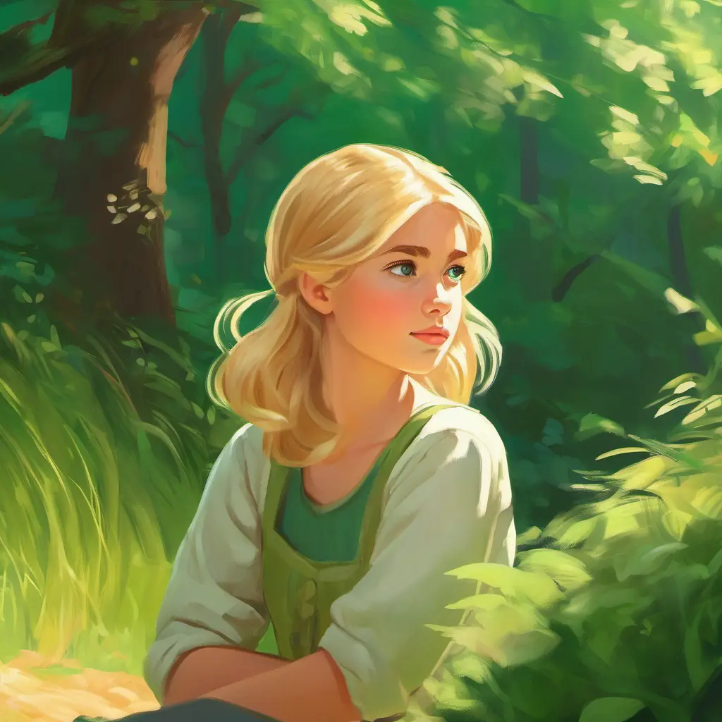 Depicting A young girl with blonde hair and green eyes's attentive nature in their relationship.
