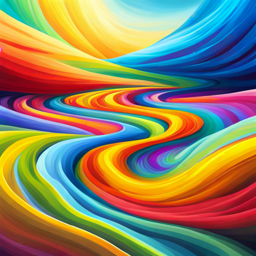 Rainbow Snake in the sky with colorful magic