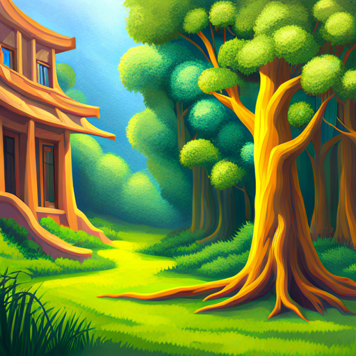 Rainbow Snake painting the trees green