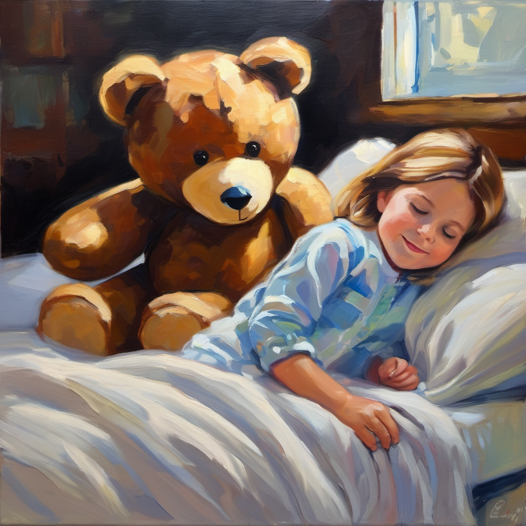 "Teddy! You're awake!" Emily exclaimed with a mixture of excitement and curiosity. "Yes, Emily. I come to life when you're fast asleep," Teddy happily replied. "I noticed you were feeling a bit down, and I want to remind you about the power of positive communication."