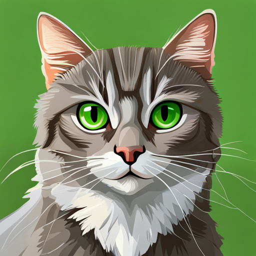 Tom, gray cat with green eyes, mischievous, gray cat with green eyes, mischievous