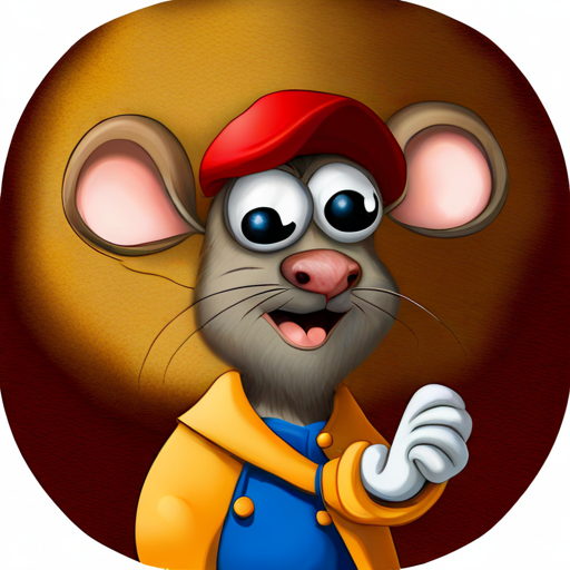 Jerry, brown mouse with red hat, clever, brown mouse with red hat, clever