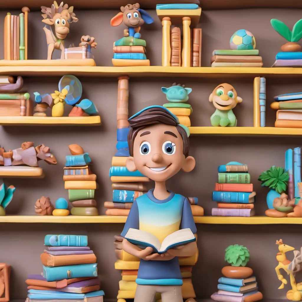 A bright-eyed, curious boy with a big smile, dressed in casual clothes, showing excitement and energy back in his cozy room, holding 'The Book of Mathical Wonders,' with a glow of accomplishment in his eyes.