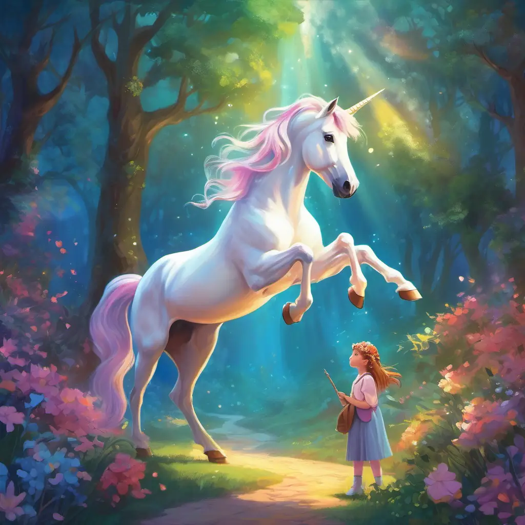 Magical creatures, unicorns, who can only talk to pure-hearted children.