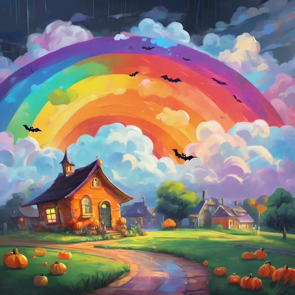 The rainbow band appears whenever the rain clouds come, spreading joy and colors to turn frowns into smiles.