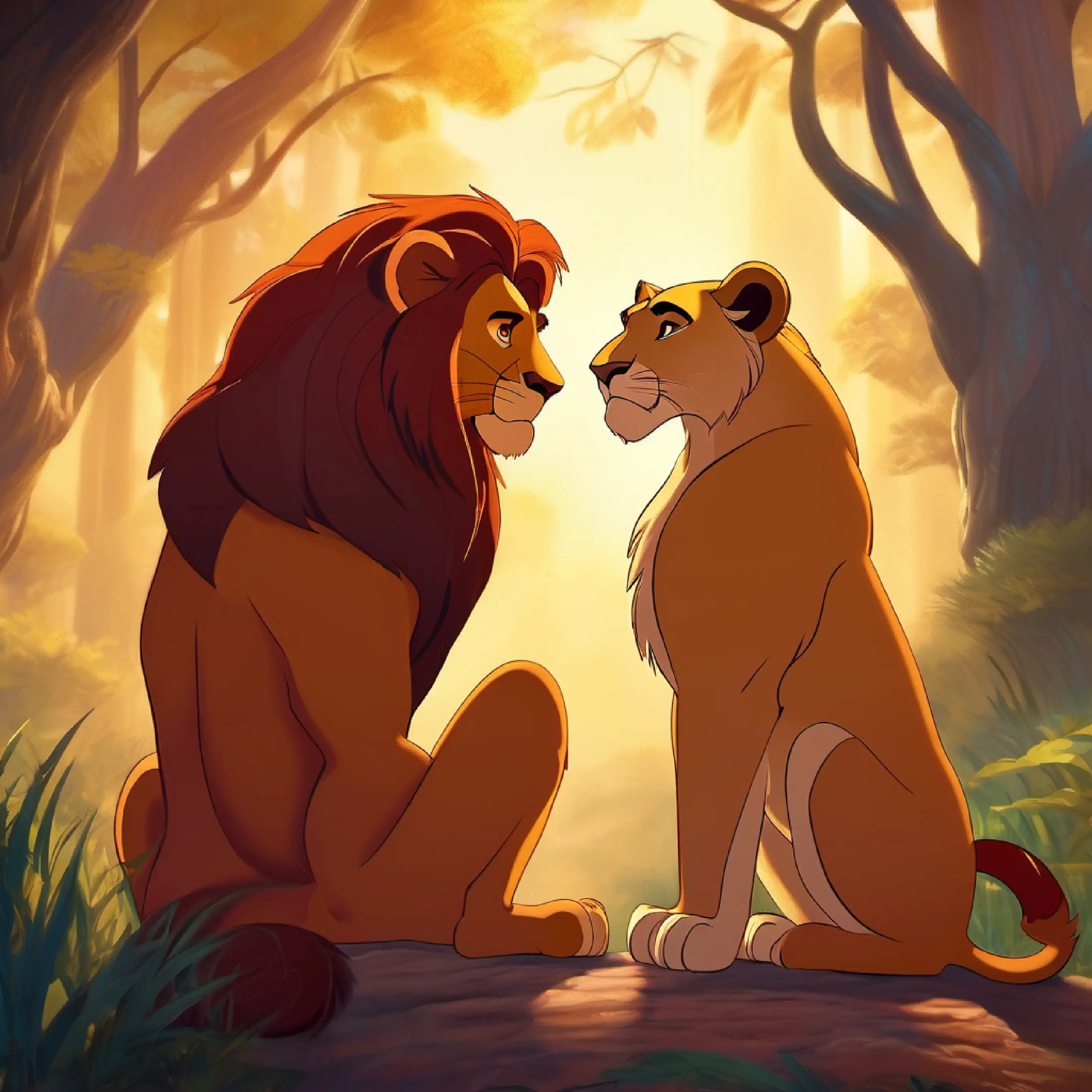 Mufasa comforting Simba and talking about true strength.