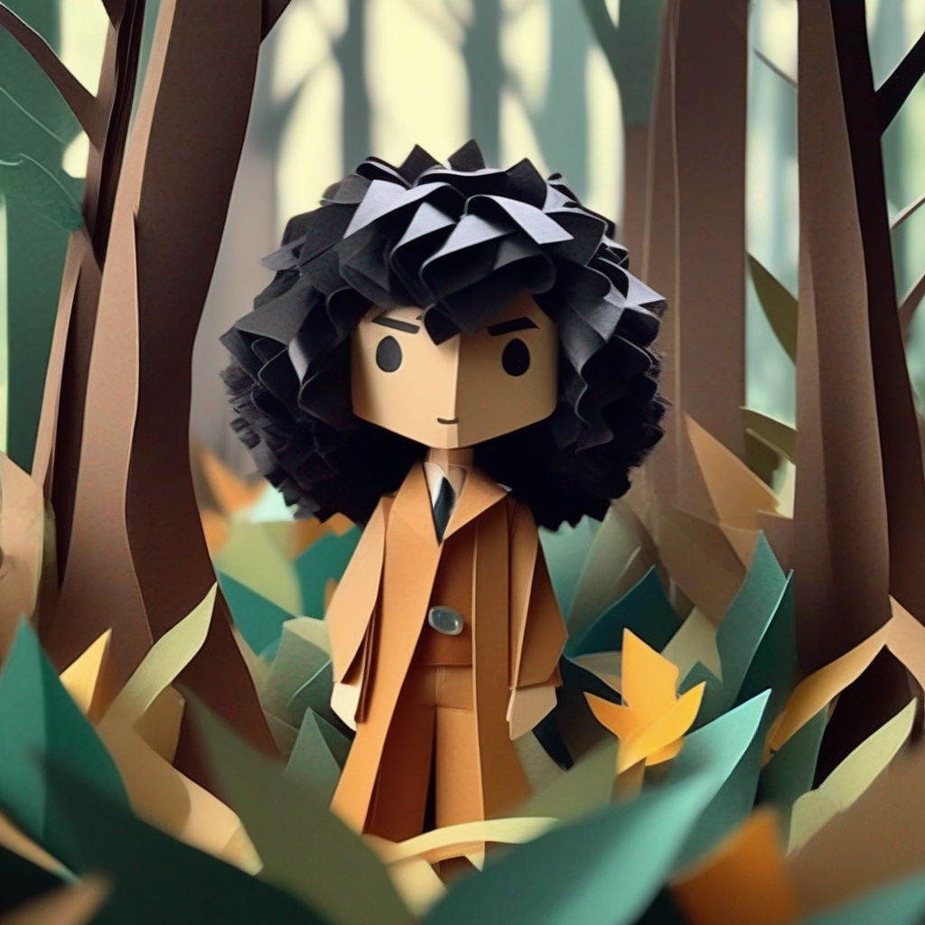 Dhiraj with curly black hair and brown eyes in a forest.