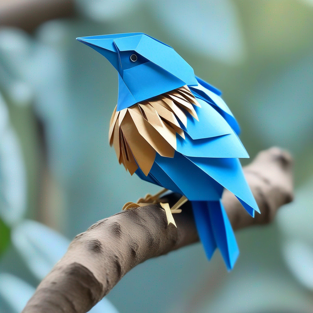 Small blue bird named Small blue bird with beautiful blue feathers and a tiny beak near Dhiraj in the forest.