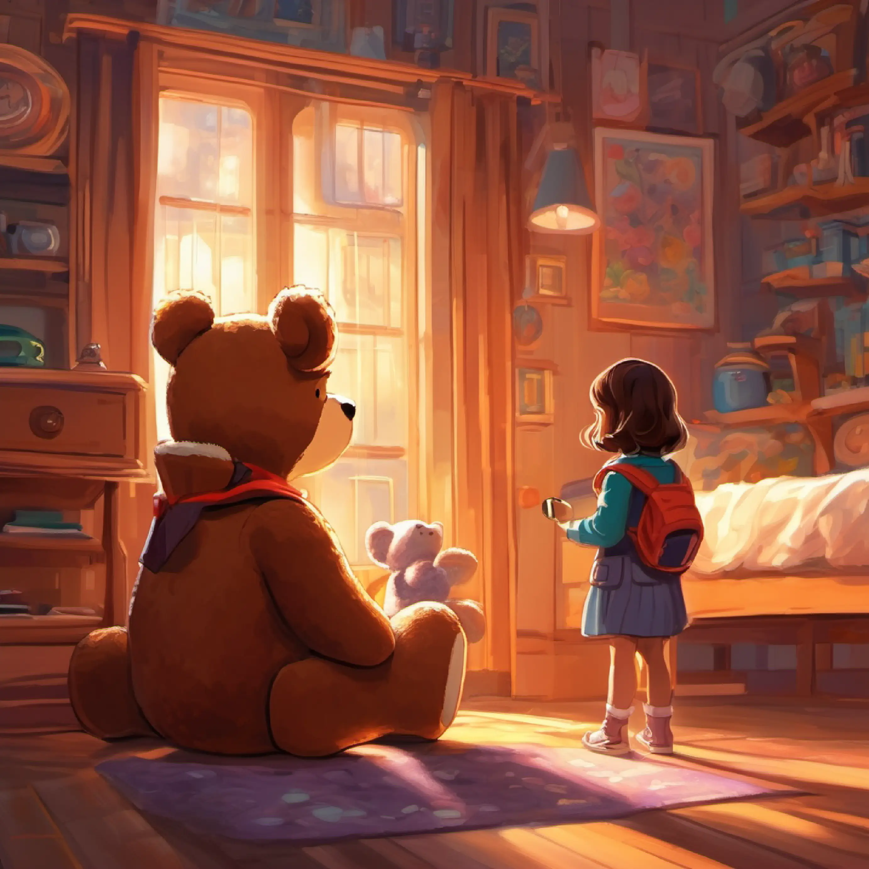 Byte connects the button to the daughter's teddy bear.