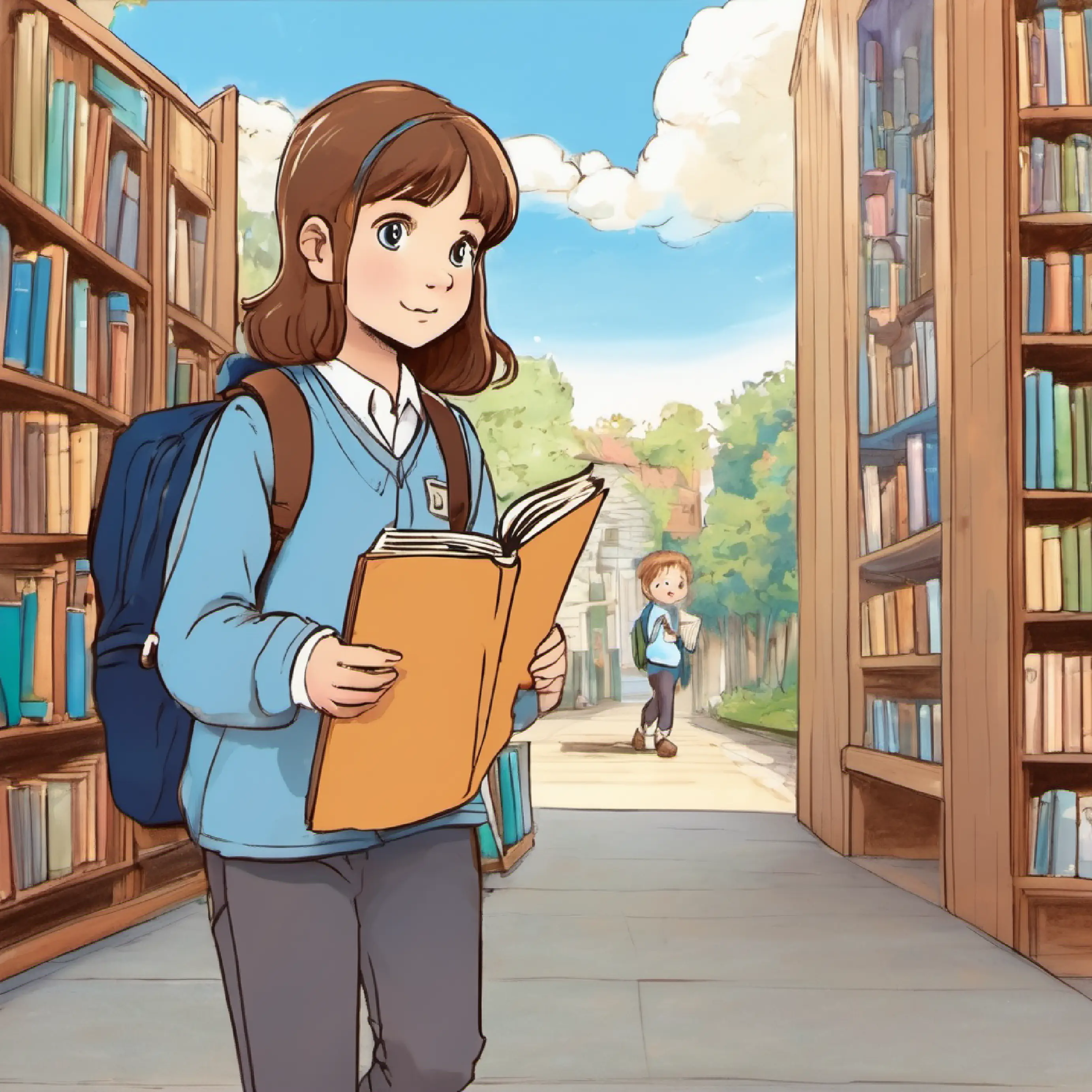 Bullies' change of heart, respect brown hair, blue eyes, always carrying a book, school environment.