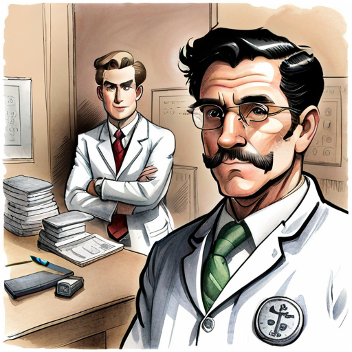 Dr Hero and Dr Strong wearing their white coats