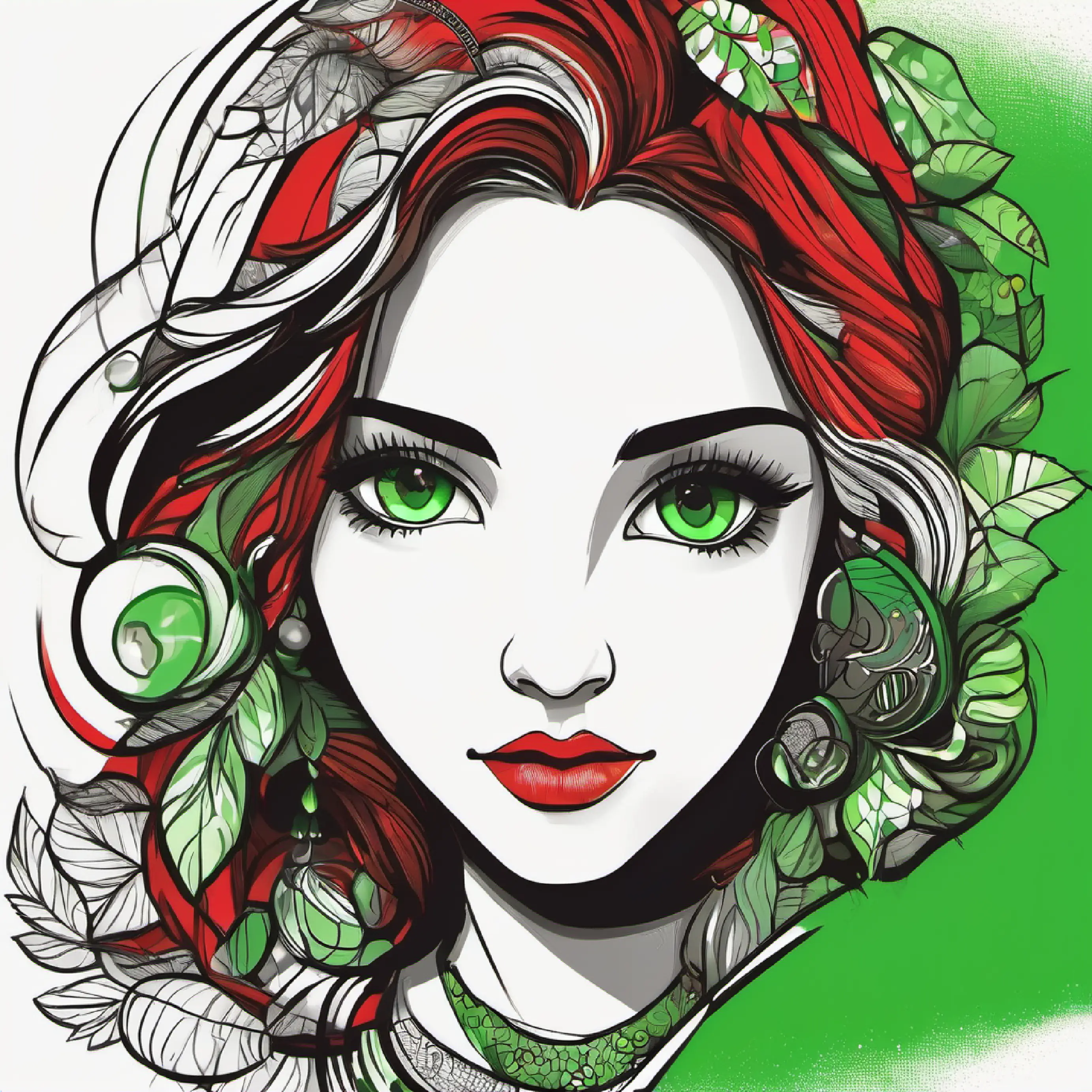 Cheerful, hazelnut hair, caring hazel eyes encouraging the Injured, bright green scales, eyes filled with wisdom positively.