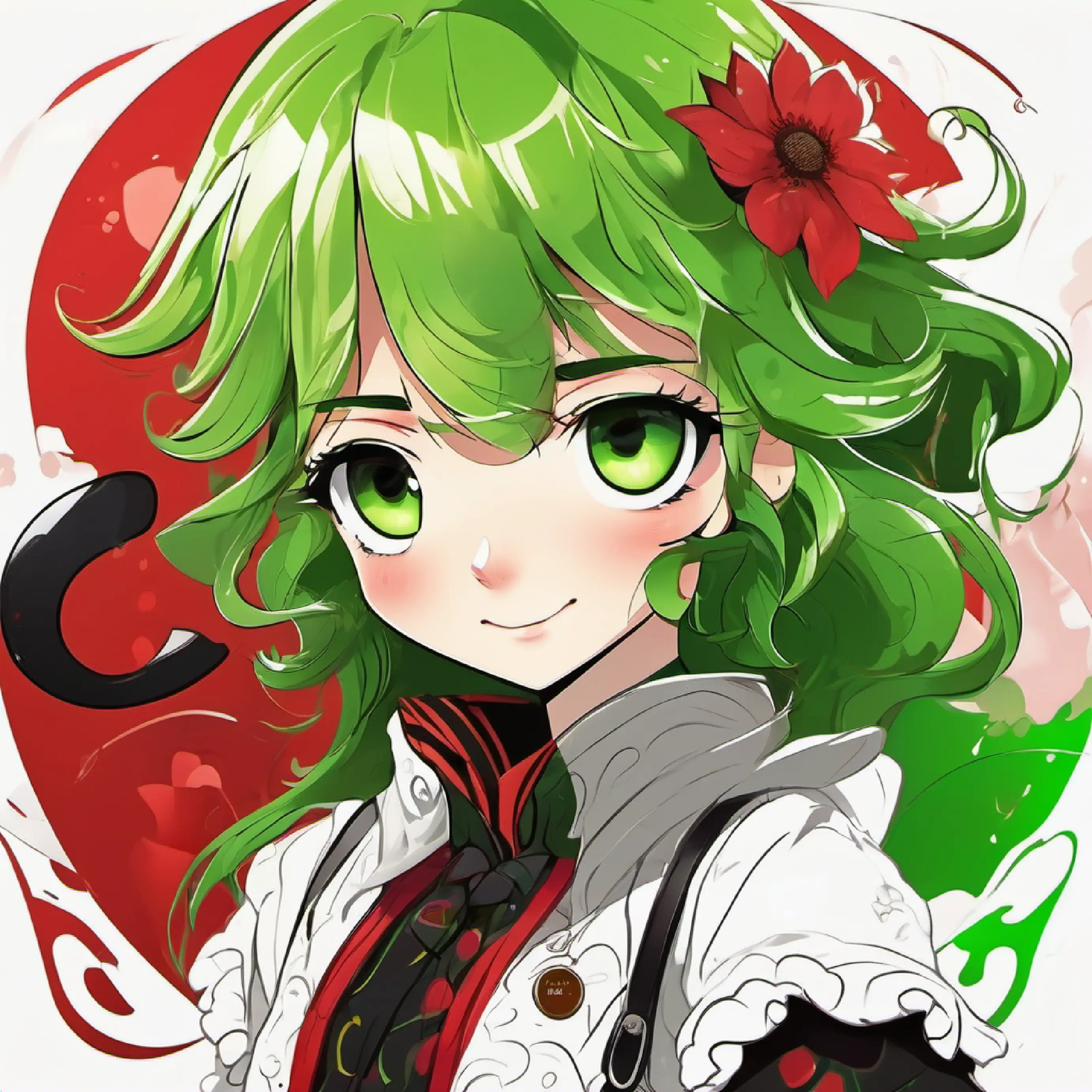 Cheerful, hazelnut hair, caring hazel eyes continues to support the Injured, bright green scales, eyes filled with wisdom emotionally.