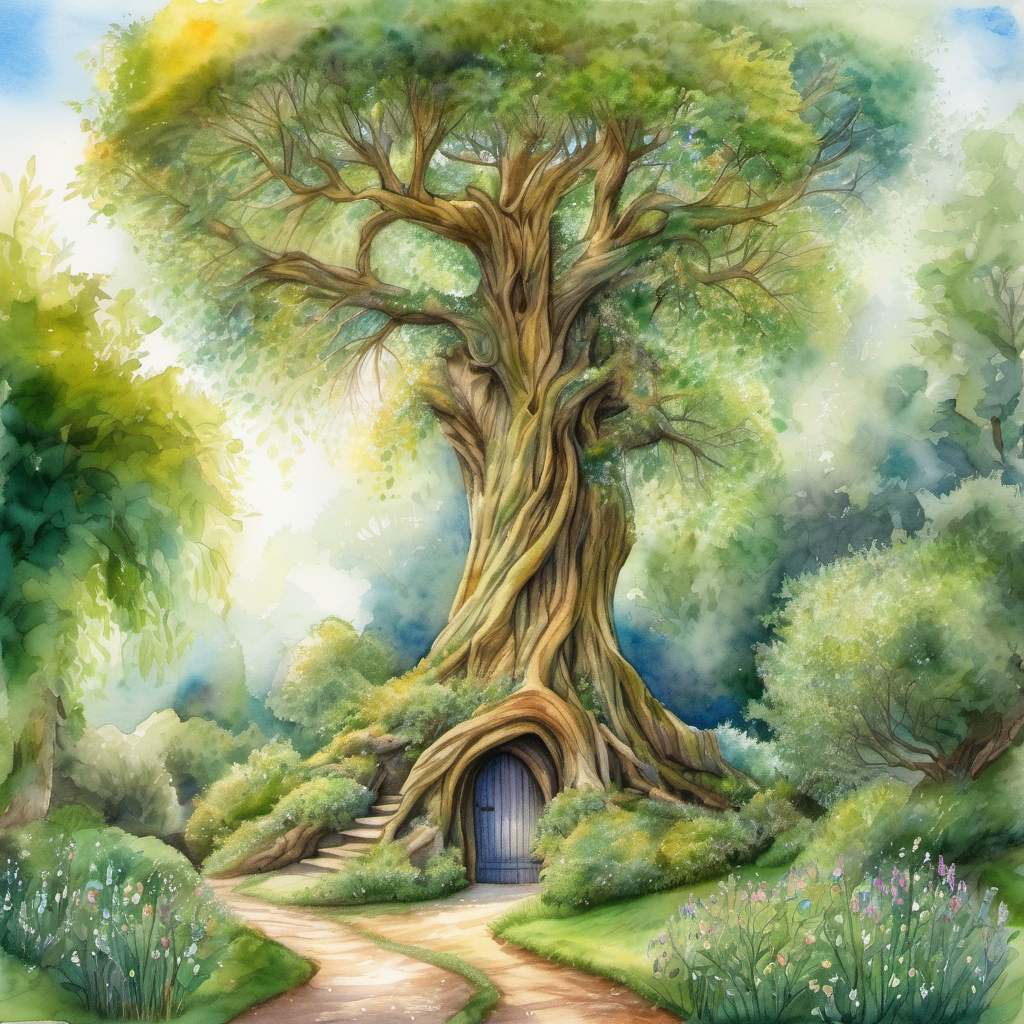 Once upon a time, in a beautiful garden, there stood a tall and majestic tree. This tree was no ordinary tree, for it had magical characters living amongst its branches. The tree's name was Willow, and it had the power to grant wishes to anyone who believed in the magic of friendship.