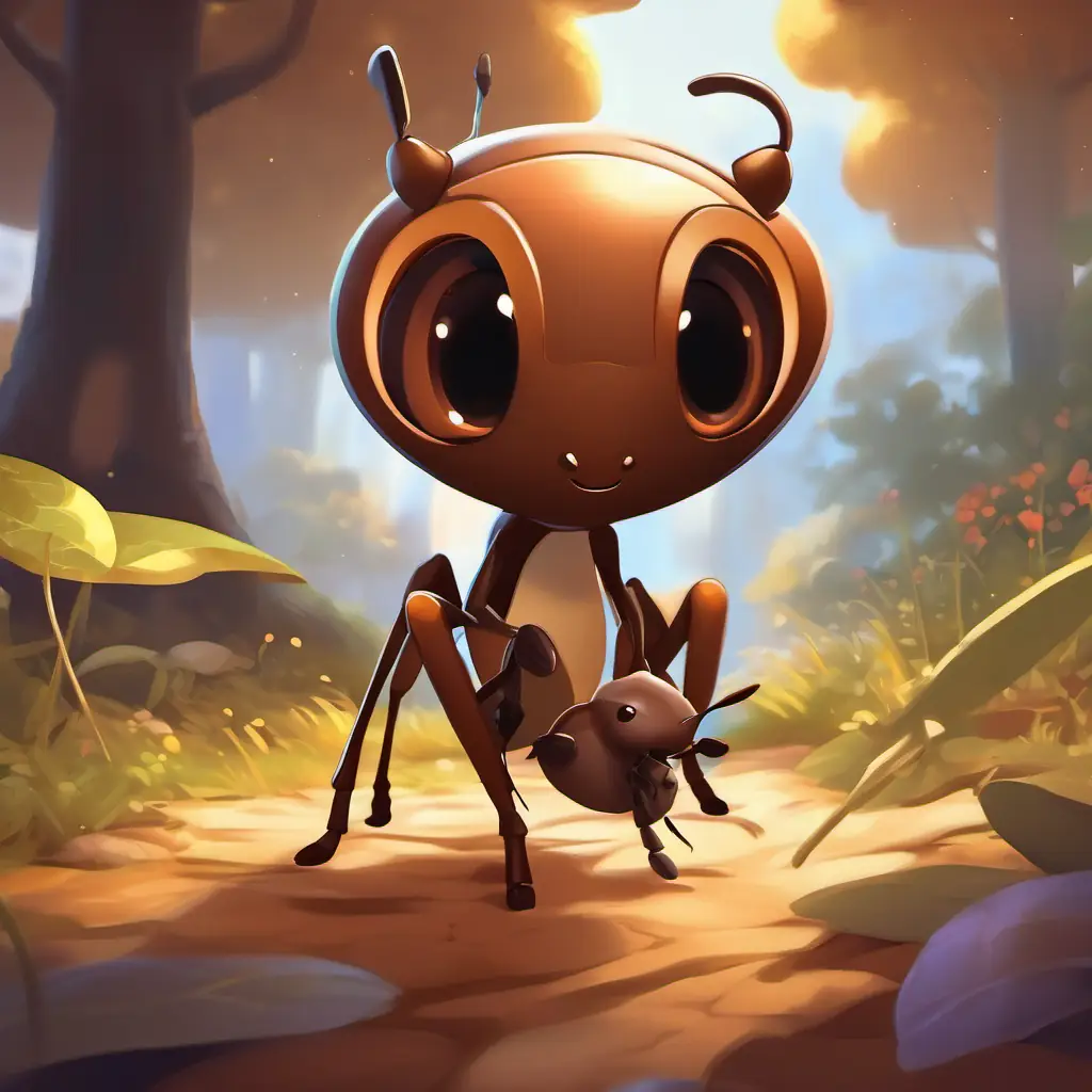 Closing with a hint of more stories about Small, hardworking ant, brown with big, kind eyes.