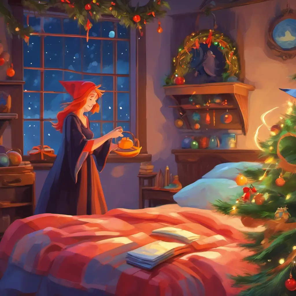 Character: Witch waking up and choosing to be kind and helpful.