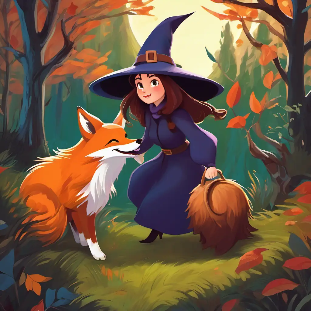 Character: Witch assisting a lost fox in finding its burrow.
