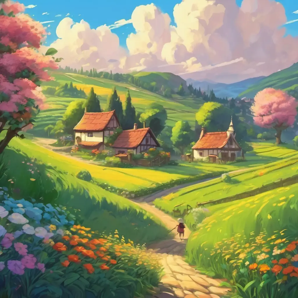 The story ends with a peaceful village and a flourishing field of flowers. The village learns the value of friendship and cooperation.