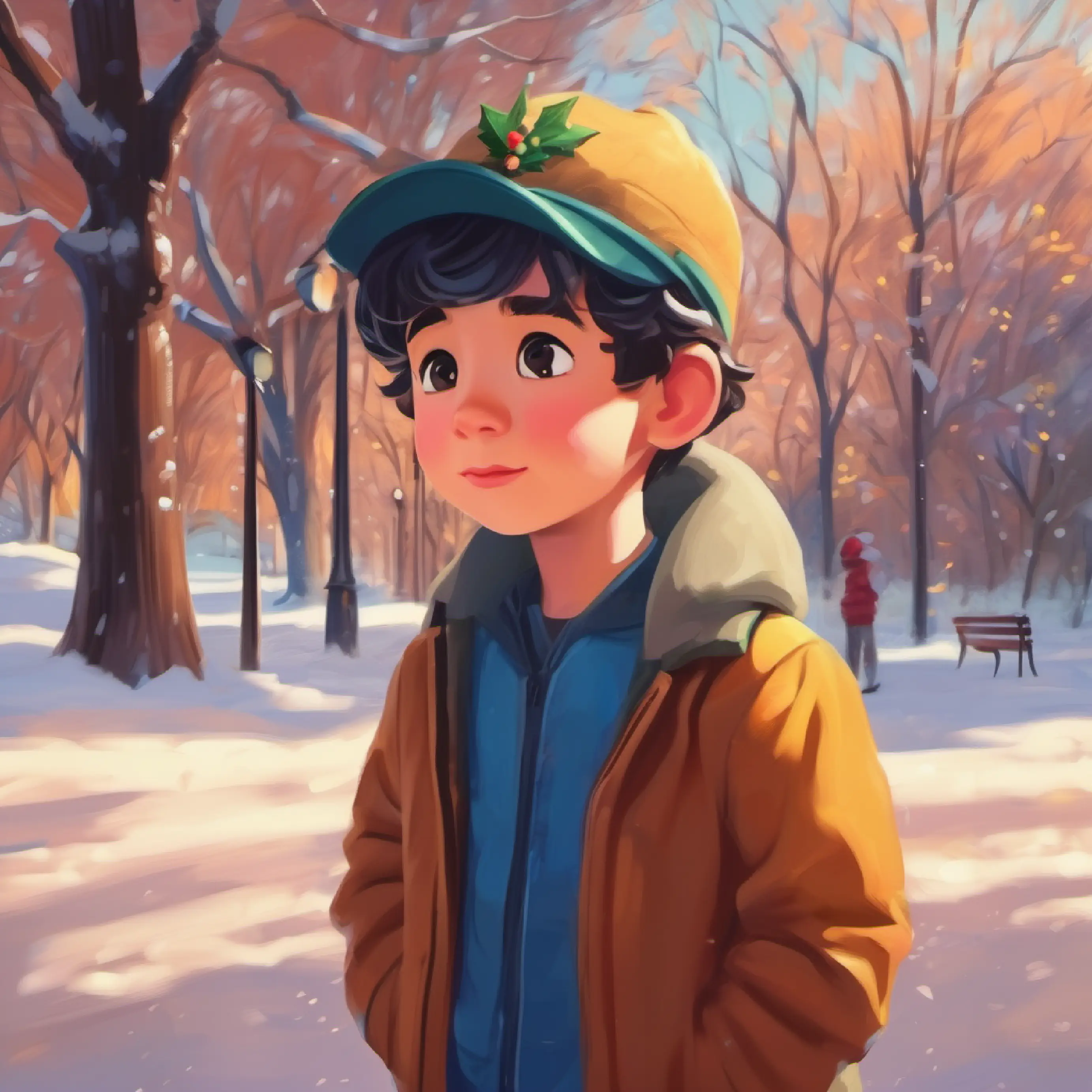 Introduces Sam, a shy boy, at the park alone.