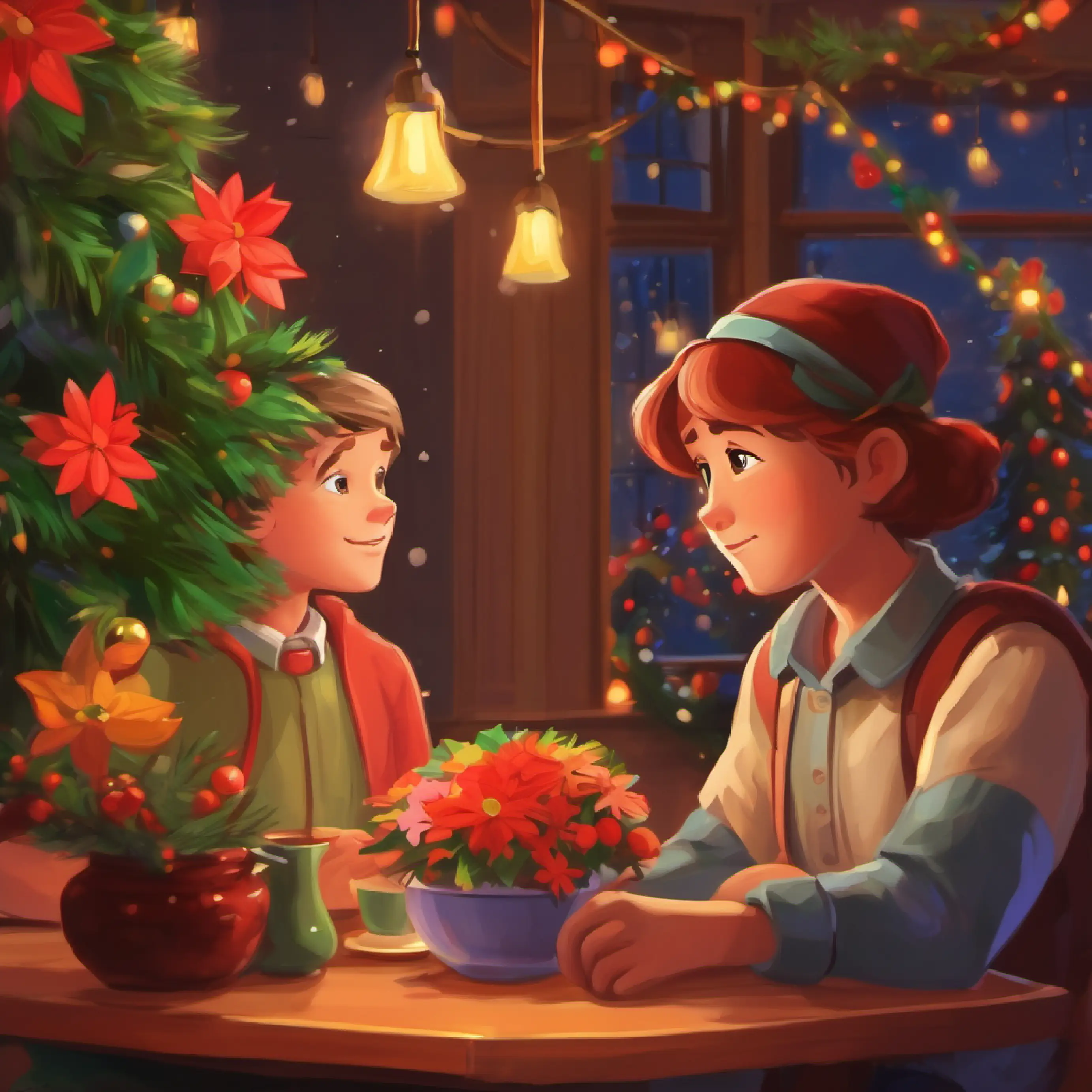 Sam responds to Ellie; they start a conversation about flowers.