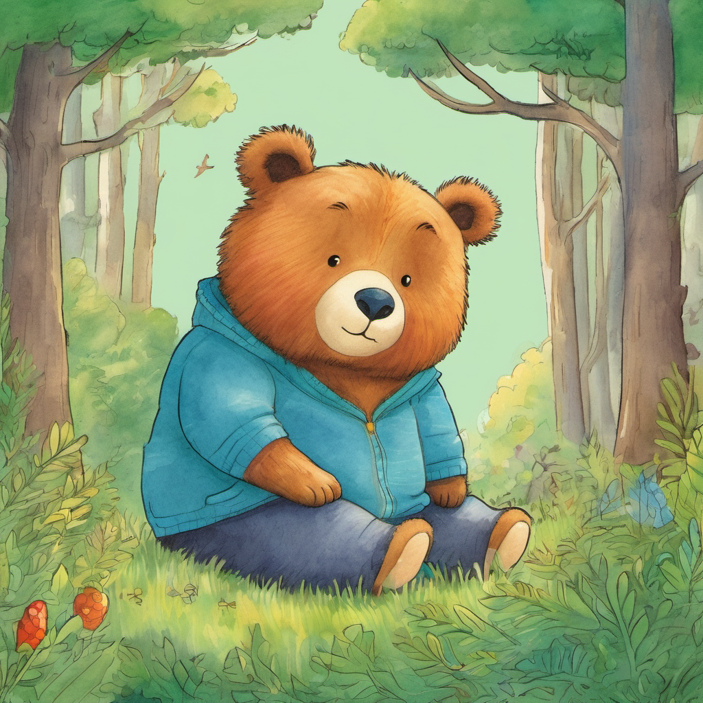"A is for Air," his momma said. "Breathe in slowly through your little bear nose, filling your belly up with fresh forest air." Benny inhaled deeply, feeling the tickle of the cool forest breeze in his nose. He imagined his belly filling up like a balloon.