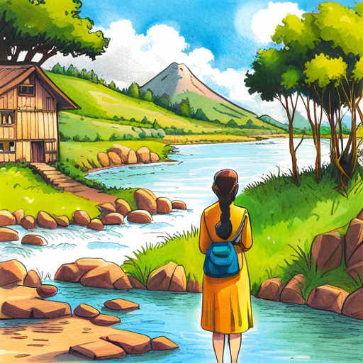 Aaradhi standing in front of a river