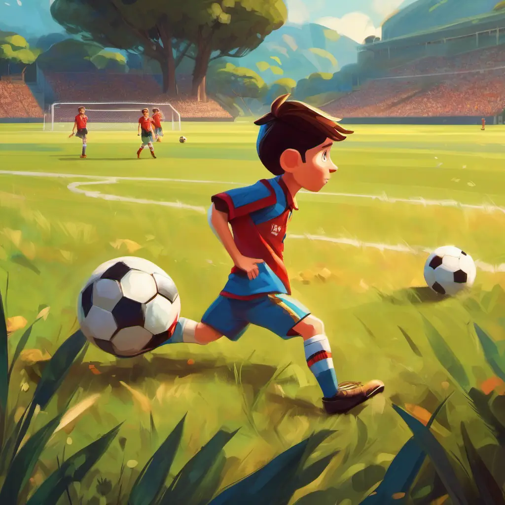 A scout observes Messi playing football.