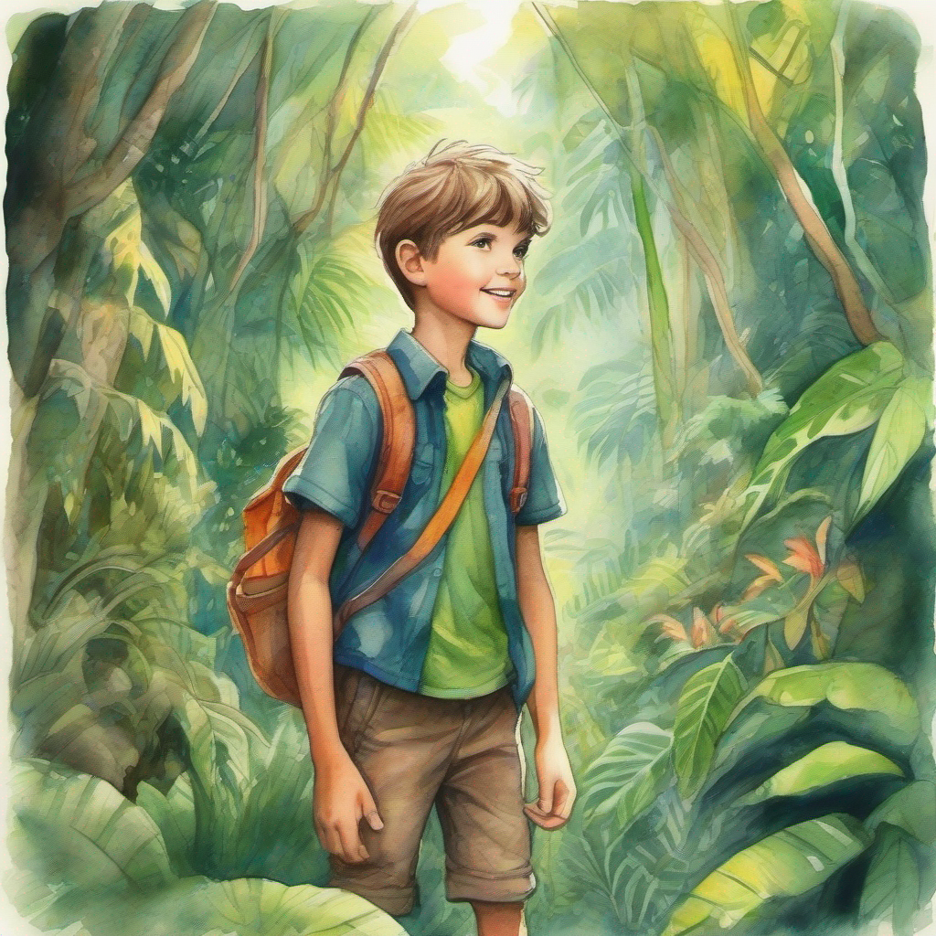 Tall and adventurous boy, mischievous smile and Beautiful and determined girl, twinkling eyes explore the beautiful yet mysterious jungle.