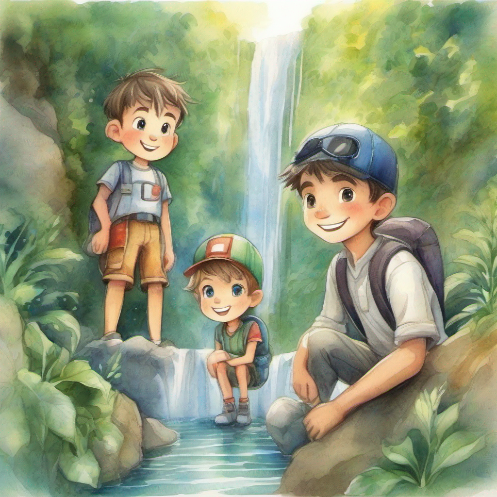 Tall and adventurous boy, mischievous smile and Beautiful and determined girl, twinkling eyes find a hidden waterfall and confess their love.