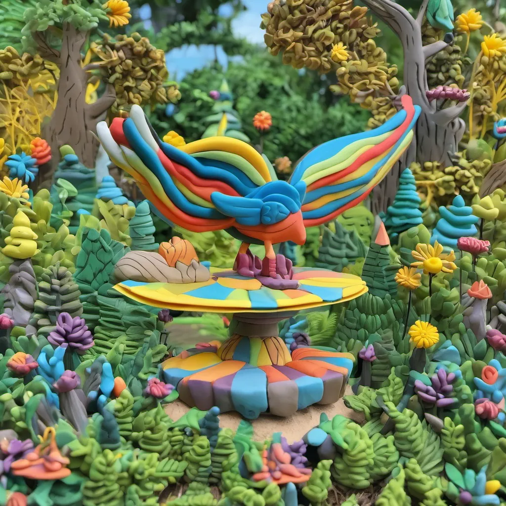 Buzz flying into the distance with a happy hum, the forest backdrop full of life and color.