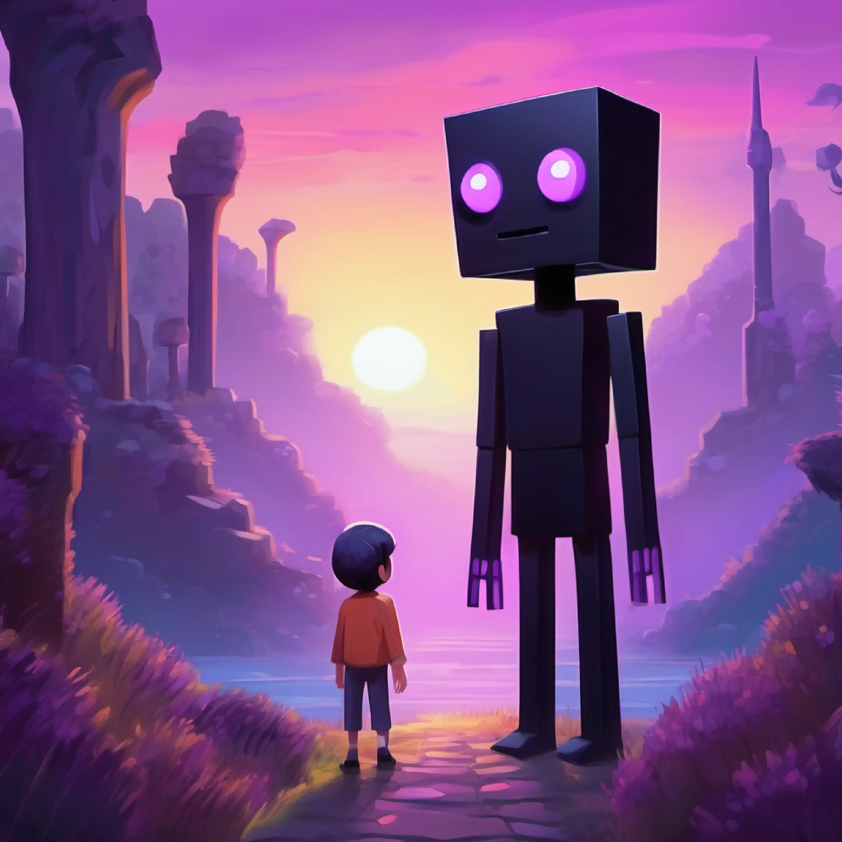 Introduction to Small, friendly Enderman with big, purple eyes and his accidental journey to the human world.