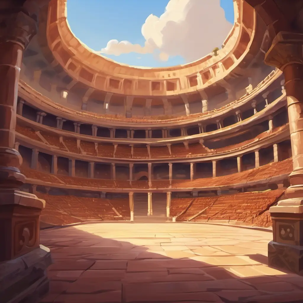 Introduction to the world of gods and gladiators, setting the stage for the story. Location: Ancient Roman Colosseum, Characters: Gladiators and Gods