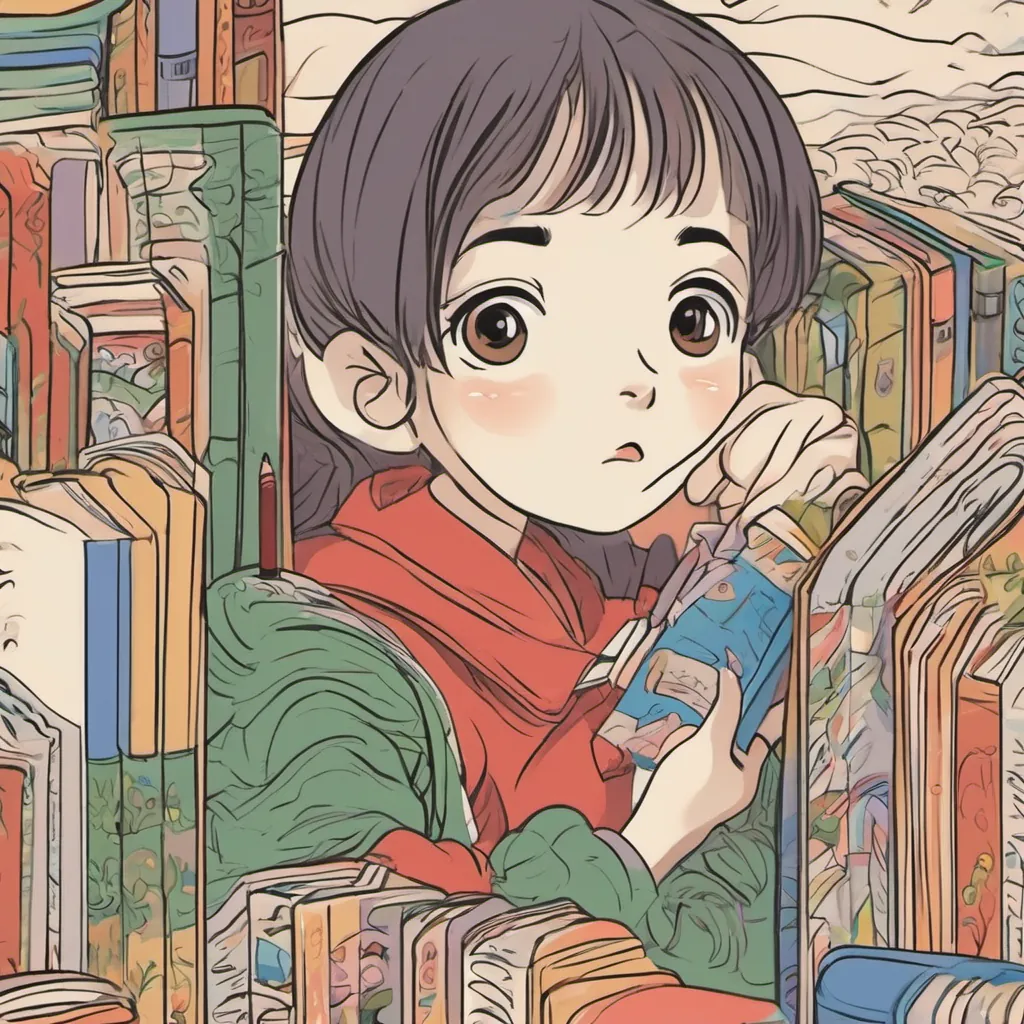Nong Noona, peeking over her covers, eyes wide with a mix of fear and wonder.