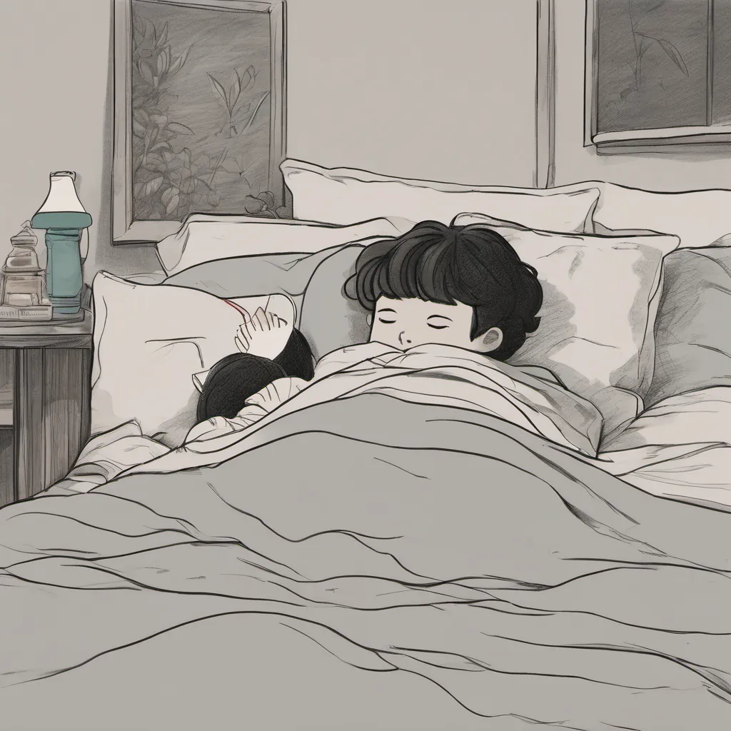 Nong Noona, curled up in bed, gazes at Ollie with newfound wonder.