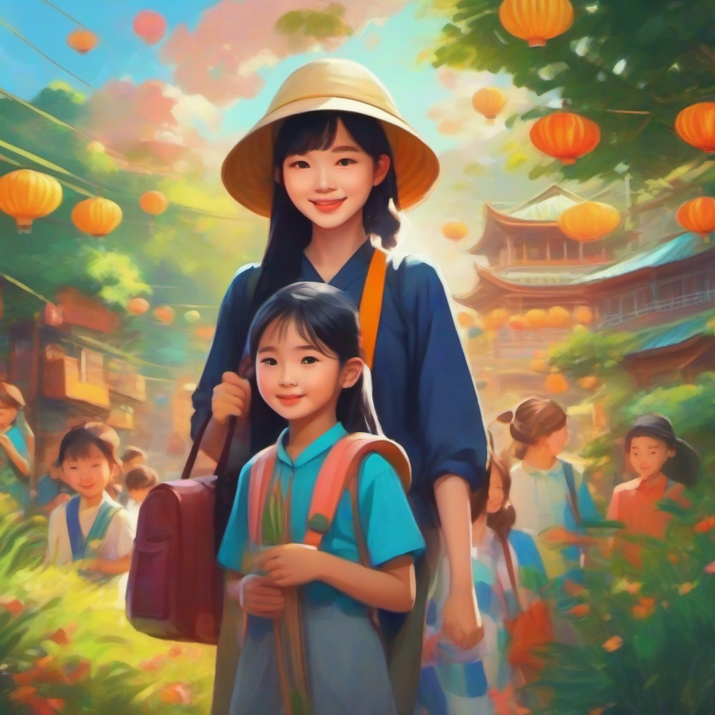 Vietnamese girl who loves making new friends, colorful clothes's parents and teachers are impressed by her friendship