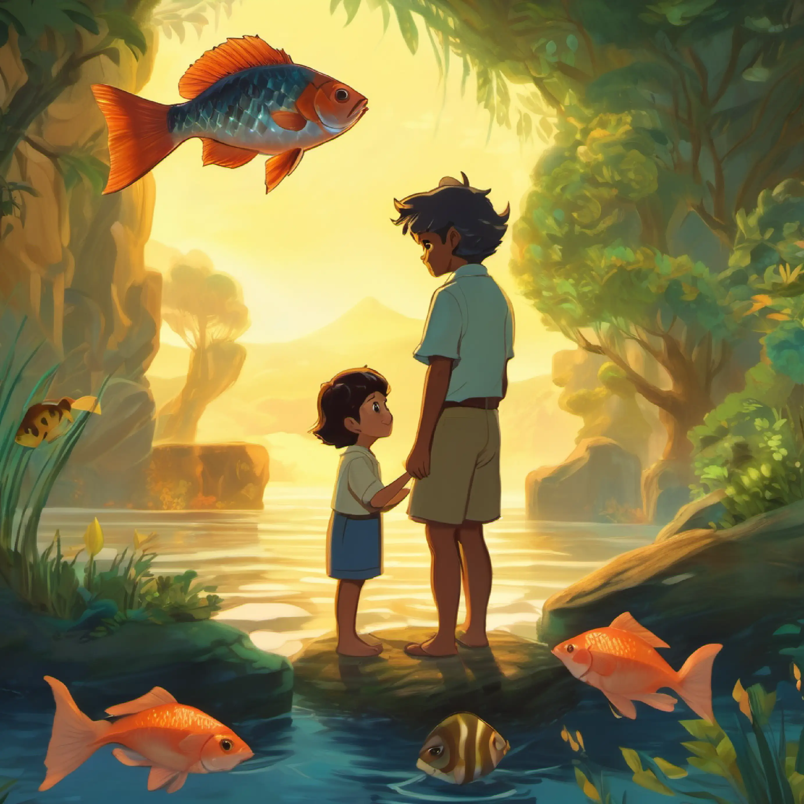 The fish presents Alani with an age riddle.